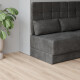 Smartbett Murphy bed with sofa M1 160x200 Vertical  Grey/Kaiser Oak without armrests
