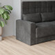 Smartbett Murphy bed with sofa M1 160x200 Vertical  Grey/Kaiser Oak Armrests 11 cm wide