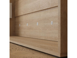 Smartbett Murphy bed with sofa M1 160x200 Vertical Kaiser oak/Anthracite Armrests, 26 cm wide