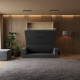 Smartbett Murphy bed with sofa M1 160x200 Vertical Kaiser oak/Anthracite Armrests, 26 cm wide
