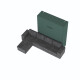 SMARTBett Murphy bed M3 (depth 55cm) vertical 160x200 stone green incl. L-shaped corner sofa anthracite Armrests 26cm with hinged lid
