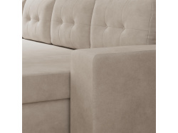 SMARTBett Schrankbett M3 (Tiefe 55cm) Vertikal 160x200 Steingrün inkl. L-Ecksofa Sandgrau