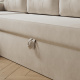 SMARTBett Schrankbett M3 (Tiefe 55cm) Vertikal 160x200 Steingrün inkl. L-Ecksofa Sandgrau