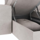 SMARTBett Schrankbett M3 (Tiefe 55cm) Vertikal 160x200 Steingrün inkl. L-Ecksofa Sandgrau