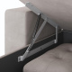 SMARTBett Schrankbett M3 (Tiefe 55cm) Vertikal 160x200 Steingrün inkl. L-Ecksofa Sandgrau