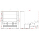 SMARTBett wall bed M3 180x200 (depth 55cm) vertical incl. 2 x LED shelves STA.2.0021 white incl. sofa anthracite