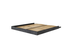 SMARTBett wall bed M3 180x200 (depth 55cm) vertical incl. 2 x LED shelves STA.2.0021 white incl. sofa anthracite with Armrests 26 cm width