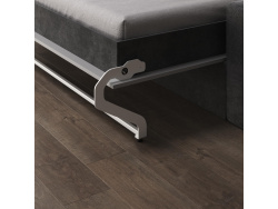 SMARTBett wall bed M3 180x200 (depth 55cm) vertical incl. 2 x LED shelves STA.2.0021 pearl grey incl. sofa anthracite