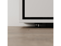 SMARTBett wall bed M3 180x200 (depth 55cm) vertical incl. 2 x LED shelves STA.2.0021 pearl grey incl. sofa anthracite