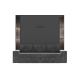 SMARTBett wall bed M3 160x200 (depth 55cm) vertical incl. 2 x LED shelves STA.2.0021 anthracite incl. sofa anthracite