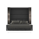 SMARTBett SET Murphy bed M3 160x200 (depth 55cm) vertical incl. 2 x LED shelves STA.2.0021 anthracite incl. sofa anthracite