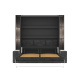 SMARTBett SET Murphy bed M3 160x200 (depth 55cm) vertical incl. 2 x LED shelves STA.2.0021 anthracite incl. sofa anthracite