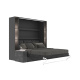 SMARTBett SET Murphy bed M3 160x200 (depth 55cm) vertical incl. 2 x LED shelves STA.2.0021 anthracite incl. sofa anthracite