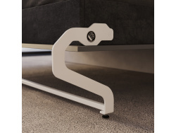 SMARTBett SET Murphy bed M3 160x200 (depth 55cm) vertical incl. 2 x LED shelves STA.2.0021 anthracite incl. sofa anthracite Armrests 26 cm with storage space
