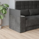 SMARTBett SET Murphy bed M3 160x200 (depth 55cm) vertical incl. 2 x LED shelves STA.2.0021 anthracite incl. sofa anthracite Armrests 26 cm with storage space