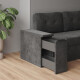 SMARTBett SET Murphy bed M3 160x200 (depth 55cm) vertical incl. 2 x LED shelves STA.2.0021 stone green incl. sofa anthracite Armrests 26 cm with drawers