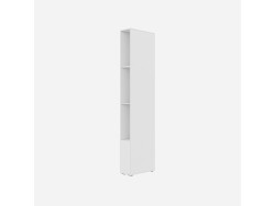 SMARTBett SET Murphy bed M3 160x200 (depth 55cm) vertical incl. 2 x LED shelves STA.2.0021 white incl. sofa anthracite Armrests 26 cm with drawers