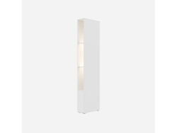 SMARTBett SET Murphy bed M3 160x200 (depth 55cm) vertical incl. 2 x LED shelves STA.2.0021 white incl. sofa anthracite Armrests 26 cm with drawers