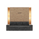 SMARTBett wall bed M3 160x200 (depth 55cm) vertical incl. 2 x LED shelves STA.2.0021 wild oak incl. sofa anthracite