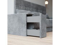 SMARTBett SET Murphy bed M3 160x200 (depth 55cm) vertical incl. 2 x LED shelves STA.2.0021 anthracite incl. sofa anthracite Armrests 26 cm with drawers
