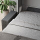 SMARTBett SET Murphy bed M3 160x200 (depth 55cm) vertical incl. 2 x LED shelves STA.2.0021 Kayserberg Oak incl. sofa anthracite Armrests 26 cm with storage space