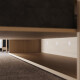 SMARTBett SET Murphy bed M3 160x200 (depth 55cm) vertical incl. 2 x LED shelves STA.2.0021 Kayserberg Oak incl. sofa anthracite Armrests 26 cm with storage space