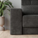 SMARTBett SET Murphy bed M3 160x200 (depth 55cm) vertical incl. 2 x LED shelves STA.2.0021 Kayserberg Oak incl. sofa anthracite Armrests 26 cm with storage space