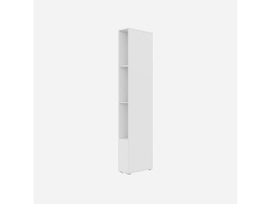 SMARTBett SET Murphy bed M3 140x200 (depth 55cm) vertical + 2x LED shelves STA.2.0021 WHITE incl. sofa anthracite