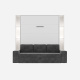 SMARTBett Murphy bed M3 140x200 (depth 55cm) vertical incl. 2 x LED shelves STA.2.0021 white incl. sofa anthracite