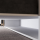 SMARTBett SET Murphy bed M3 140x200 (depth 55cm) vertical + 2x LED shelves STA.2.0021 WHITE incl. sofa anthracite