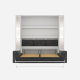 SMARTBett SET Murphy bed M3 140x200 (depth 55cm) vertical + 2x LED shelves STA.2.0021 WHITE incl. sofa anthracite