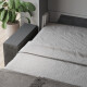 SMARTBett SET Murphy bed M3 140x200 (depth 55cm) vertical + 2x LED shelves STA.2.0021 WHITE incl. sofa anthracite Armrests 26 cm with storage space