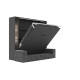 SMARTBett SET Murphy bed M3 140x200 (depth 55cm) vertical + 2x LED shelves STA.2.0021 ANTHRACITE incl. sofa anthracite Armrests 26 cm