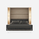 SMARTBett SET Schrankbett M3 140x200 (Tiefe 55cm) Vertikal + 2x LED Regale STA.2.0021 Kaiserberg Eiche inkl. Sofa Anthrazit