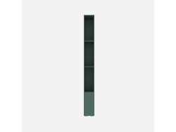 SMARTBett SET Murphy bed M3 140x200 (depth 55cm) vertical + 2x LED shelves STA.2.0021 STONE GREEN incl. sofa anthracite Armrests 26 cm