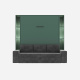 SMARTBett Murphy bed M3 140x200 (depth 55cm) vertical incl. 2 x LED shelves STA.2.0021 white incl. sofa anthracite