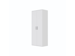 SMARTBett Schrank STA.0026 M2/M3 (55 cm Tiefe) – 2-türiger Kleiderschrank, 90 cm breit Weiss