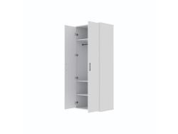 SMARTBett Schrank STA.0026 M2/M3 (55 cm Tiefe) – 2-türiger Kleiderschrank, 90 cm breit Weiss