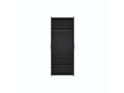 SMARTBett Schrank STA.0026 M2/M3 (55 cm Tiefe) – 2-türiger Kleiderschrank, 90 cm breit Anthrazit