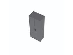 SMARTBett Schrank STA.0026 M2/M3 (55 cm Tiefe) – 2-türiger Kleiderschrank, 90 cm breit Anthrazit