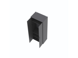 SMARTBett Schrank STA.0026 M2/M3 (55 cm Tiefe) – 2-türiger Kleiderschrank, 90 cm breit Anthrazit