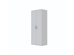 SMARTBett Schrank STA.0026 M2/M3 (55 cm Tiefe) – 2-türiger Kleiderschrank, 90 cm breit Perlgrau