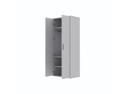 SMARTBett Schrank STA.0026 M2/M3 (55 cm Tiefe) – 2-türiger Kleiderschrank, 90 cm breit Perlgrau