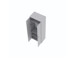 SMARTBett Schrank STA.0026 M2/M3 (55 cm Tiefe) – 2-türiger Kleiderschrank, 90 cm breit Perlgrau