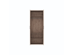 SMARTBett Schrank STA.0026 M2/M3 (55 cm Tiefe) – 2-türiger Kleiderschrank, 90 cm breit Wildeiche