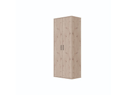 SMARTBett Schrank STA.0026 M2/M3 (55 cm Tiefe) – 2-türiger Kleiderschrank, 90 cm breit Wildeiche