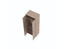 SMARTBett Schrank STA.0026 M2/M3 (55 cm Tiefe) – 2-türiger Kleiderschrank, 90 cm breit Wildeiche