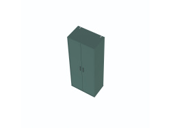 SMARTBett Schrank STA.0026 M2/M3 (55 cm Tiefe) – 2-türiger Kleiderschrank, 90 cm breit Steingrün
