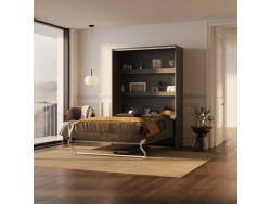 SMARTBett Murphy Bed incl Desk M3 (55cm Depth) 140x200cm Vertical Anthracite