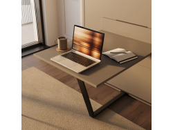 SMARTBett Murphy Bed incl Desk M3 (55cm Depth) 140x200cm Vertical Anthracite